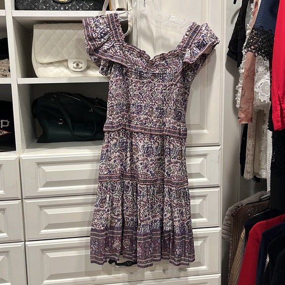 See By Chloe Rosita Border Smocked Minidress S - Picture 3 of 3